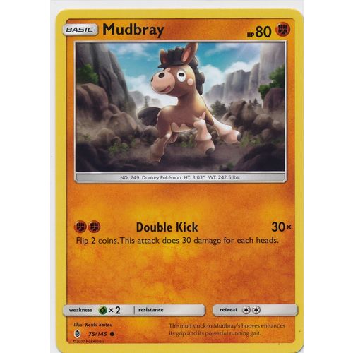 Pokemon Sun & Moon Guardians Rising 75/145 Mudbray