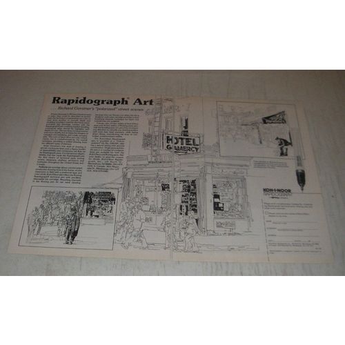 1990 Koh-i-noor Rapidograph Pens Ad - Richard Gerstner's Polarized Street Scenes