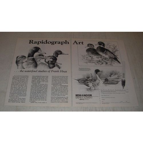 1990 Koh-i-noor Rapidograph Pens Ad - The waterfowl studies of Frank Hnat