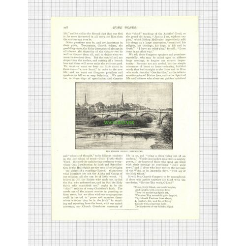 8854) SHREWSBURY Churc h Congress Rev Samuel Thornton - 1896 Article
