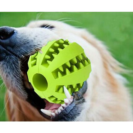 Toy Silicone Ball Feeding Dog Pupply Cat Nontoxic Bite Resistant Pet Exercise UK