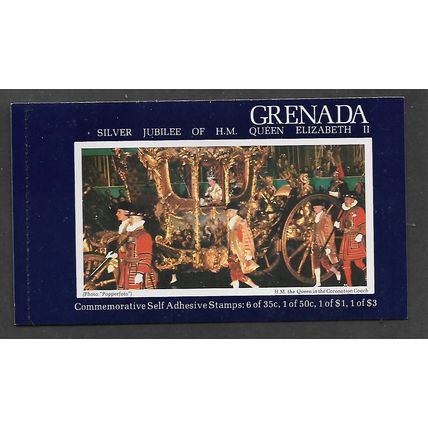 GRENADA 1977 SILVER JUBILEE COMPLETE SELF ADHESIVE BOOKLET MINT