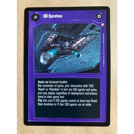Star Wars CCG: Special Edition Limited # ISB Operations (A) dark 1998 decipher