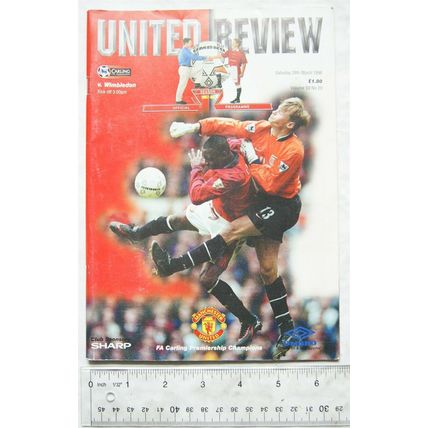 1998 programme Manchester United v. Wimbledon