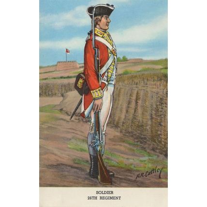 Soldier 26th Regiment Uniform Rare Museum Postcard