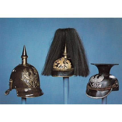 Prussian Victorian German Army Antique Helmet Cavalry Lancers Military Postcard