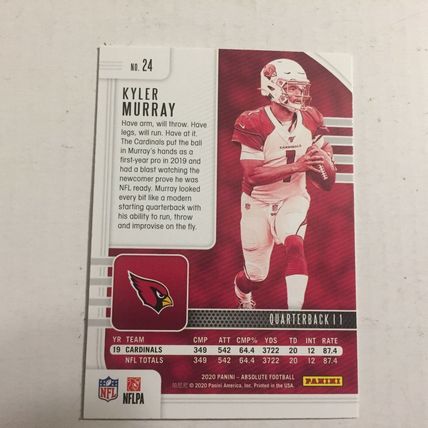 2020 Panini Score Football Arizona Cardinals Kyler Murray NFL Card #24