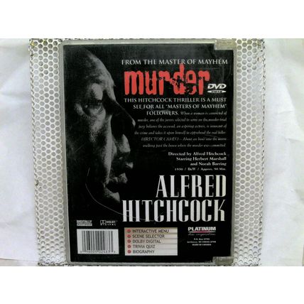 Alfred Hitchcock: Murder! (DVD) NEW