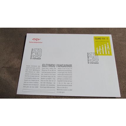 2011 Iceland / Island postal FDC Cover - Amnesty International