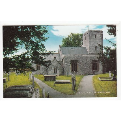 St Michael's Church Stinsford Postcard Dorset