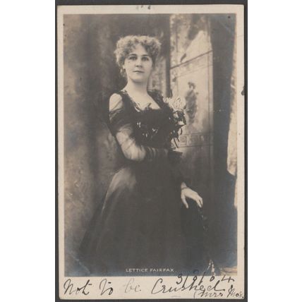 Actress Lettice Fairfax, 1904 - RP Postcard