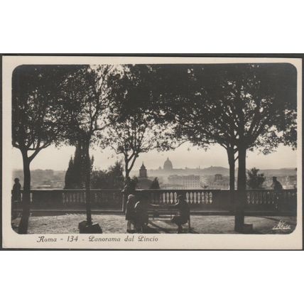 Panorama dal Pincio, Roma, c.1920s - Traldi Foto Cartolina