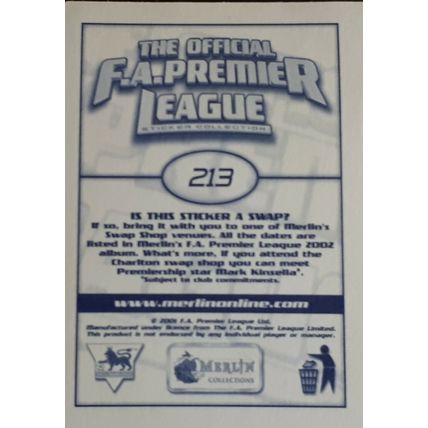 Merlin Premier League 2002 Fabrizio Ravanelli Derby County Foil #213