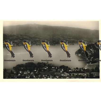 Lac D'Annecy, Talloires et Le Roc de Cher, France, RP Gil Postcard, 1950s