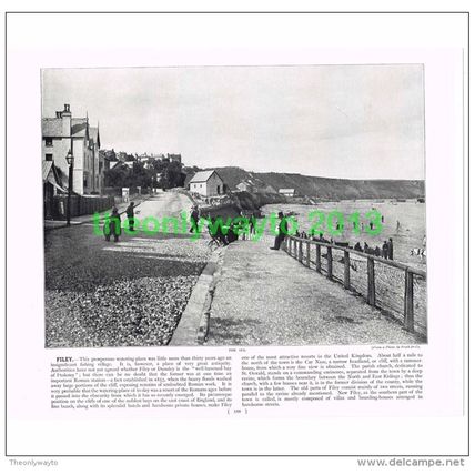 FILEY, THE SPA, YORKS, ENGLAND, Book Illustration, c1895