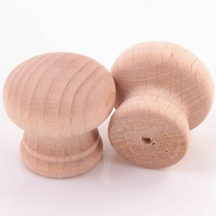 SOLID WOOD FURNITURE KNOB RANGE 25/30/35/50mm Small-Large Furniture Pull Handles