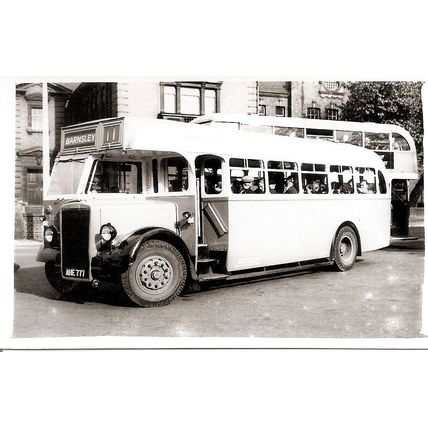 Black & White Photograph of Yorkshire Traction Co. Ltd. - AHE 777