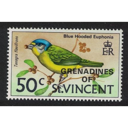 St. Vincent Gren Blue hooded Euphonia Bird ERROR 1974 MNH SG#14var
