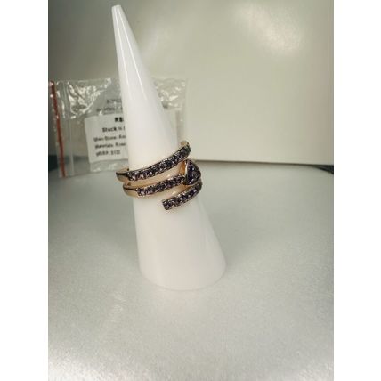 NIB Ring Bomb Party Sz7 RBP7013 Stuck in My Daydream Amethyst CZ Rose Gold Pl