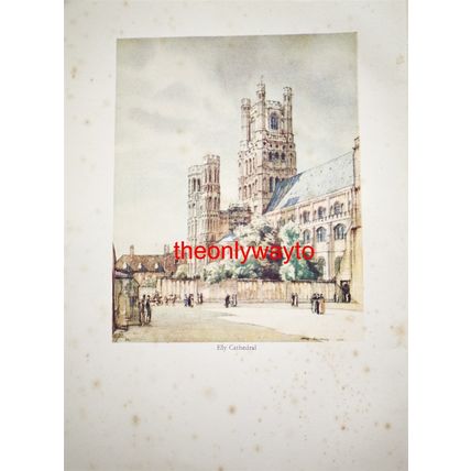Ely Cathedral, Cambridgeshire, Book Illustration (Print), 1936