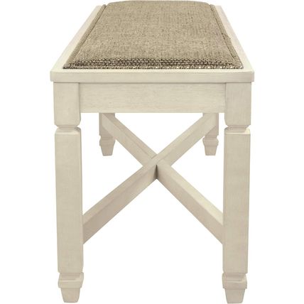 Signature Design by Ashley Bolanburg French Country Upholstered Dining Room Benc