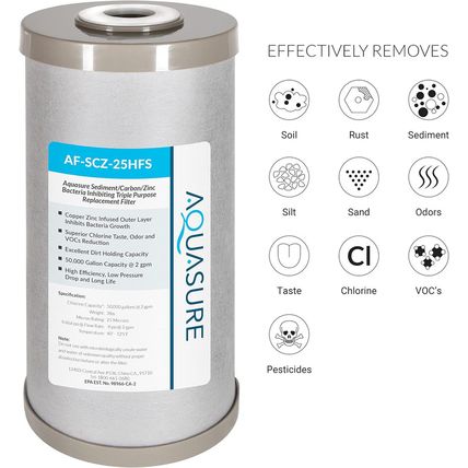 Fortitude V2 Series Sediment/Carbon/Zinc Bacteria Inhibiting Triple Purpose Repl