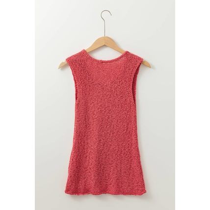 Flamingo Textured Knit U Neck Slim Fit Sweater Vest