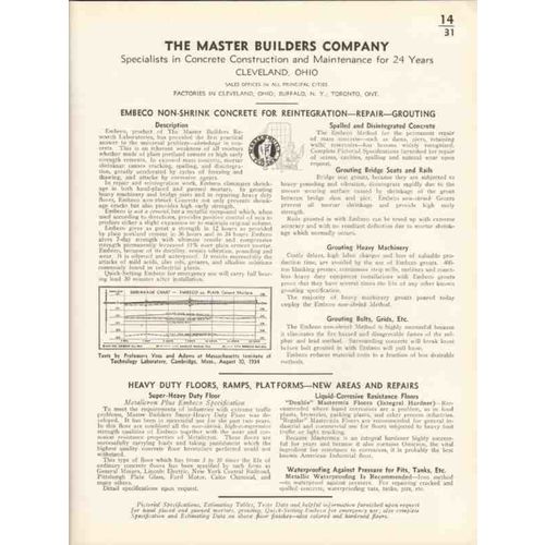 master builders company 1936 embeco concrete floors vintage catalog