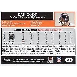 2005 Topps Football Dan Cody RC #362