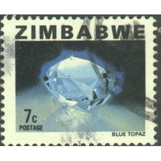 Zimbabwe 1980 - SG580 - 7c - Blue Topaz - used