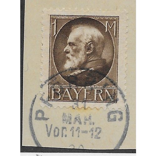 GER (BAVARIA) 1914 1m KING LUDWIG III' (PERFED) FINE USED (EBID64-438)