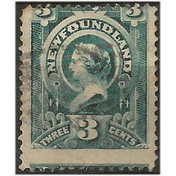Newfoundland 1890 SG58b 3c Purple-Grey (greenish shade) Good/Fine Used . .. .