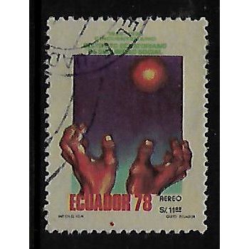 ECUADOR 1978 11s HANDS REACHING FOR THE SUN SG1698 FINE USED