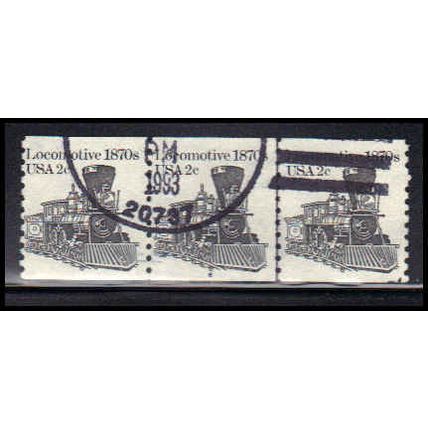Used 1897A 2c Locomotive Fine PNC 8/3 PA2264