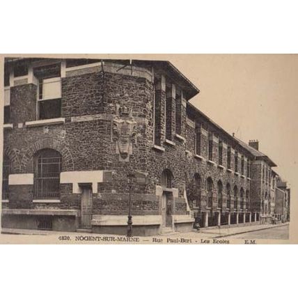 Nogent Sur Marne Rue Paul Bert School Vintage French Postcard