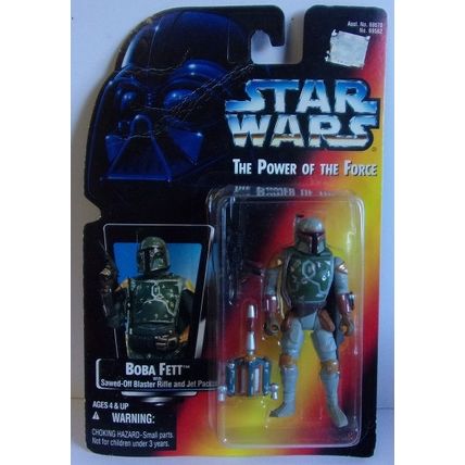 STAR WARS ' The Power of the Force ' BOBA FETT figure (red card) 1995