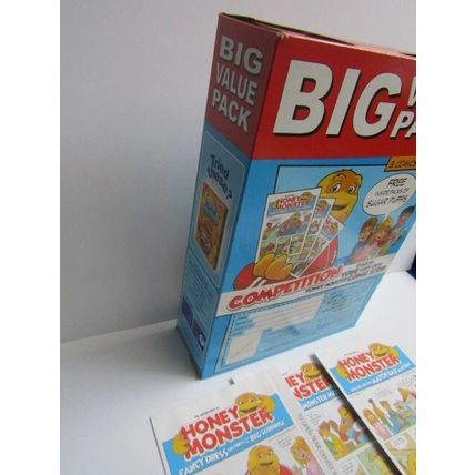 Quaker - Sugar Puffs 2009 Cereal Box Honey Monster Comics Set of 3