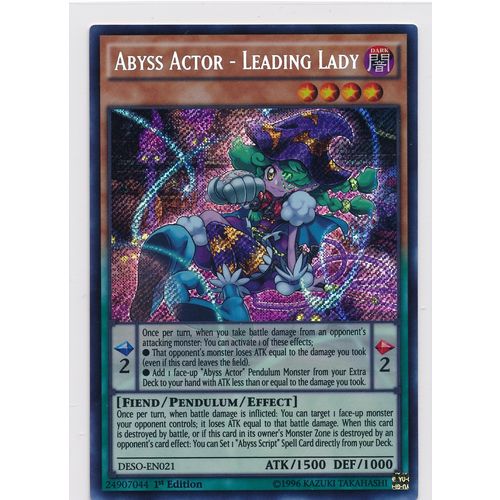 YuGiOh Destiny Soldiers DESO-EN021 Abyss Actor - Leading Lady 1st Edition