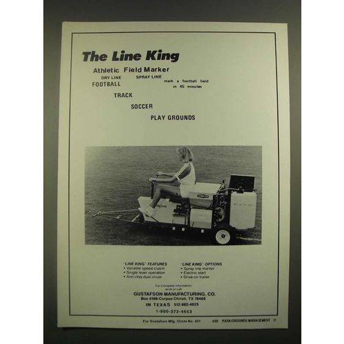 1988 Gustafson Line King Athletic Field Marker Ad