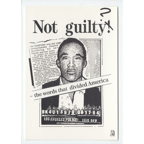 O J Simpson Not Guilty? Headline Limited Edition Postcard
