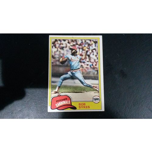 1981 Topps Card # 348 Bob Sykes Very Good (3) St Louis Cardinals