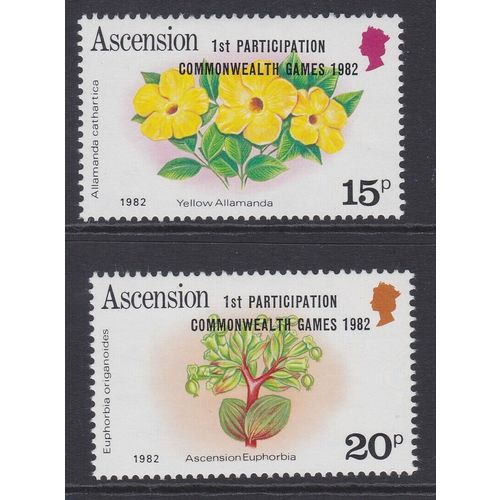 Ascension sg326 - sg327 Commonwealth Games overprint set FRESH MINT NEVER HINGED