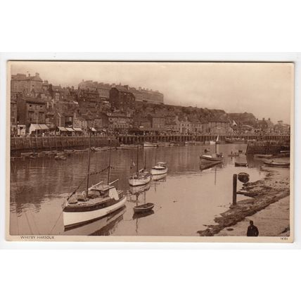 Whitby Harbour Postcard Yorkshire 34301