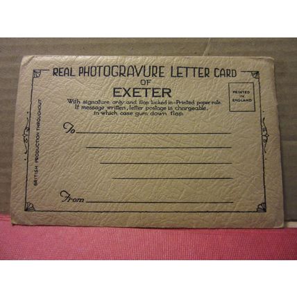 EXETER, DEVON vintage unposted 6 view Lettercard /