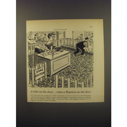 1956 Bigelow Carpet Advertisement - cartoon by Syd Hoff