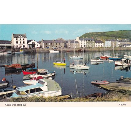 Colour Postcard - Aberaeron Harbour, Cardiganshire, Wales