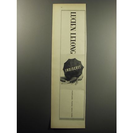 1957 Advertisement for Lucien Lelong Indiscret Perfume
