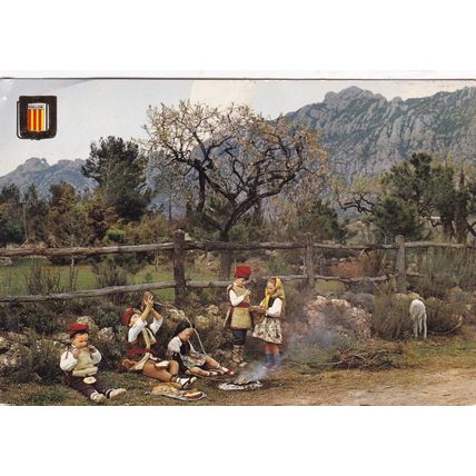 Roussillon Folklore France Postcard used creased