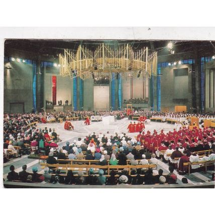 Liverpool Cathedral During the Solemn Opening Postcard unused creased