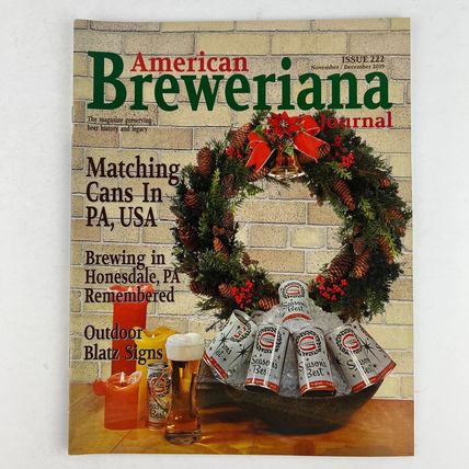 American Breweriana Journal Magazine November/December 2019 Issue 222